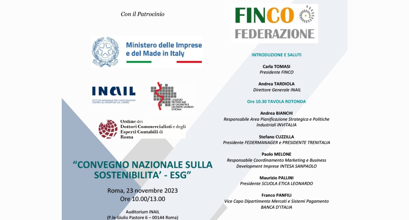 Convegno nazionale sulla sostenibilità - ESG