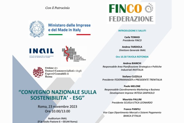Convegno nazionale sulla sostenibilità - ESG